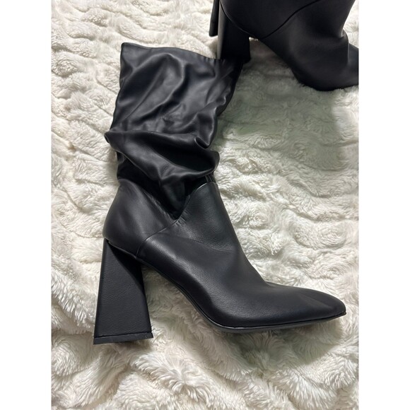 DV Dolce Vita Wandah Ruched Pull-On Mid Calf Boots Women's Size 8.5 Black - Picture 8 of 9